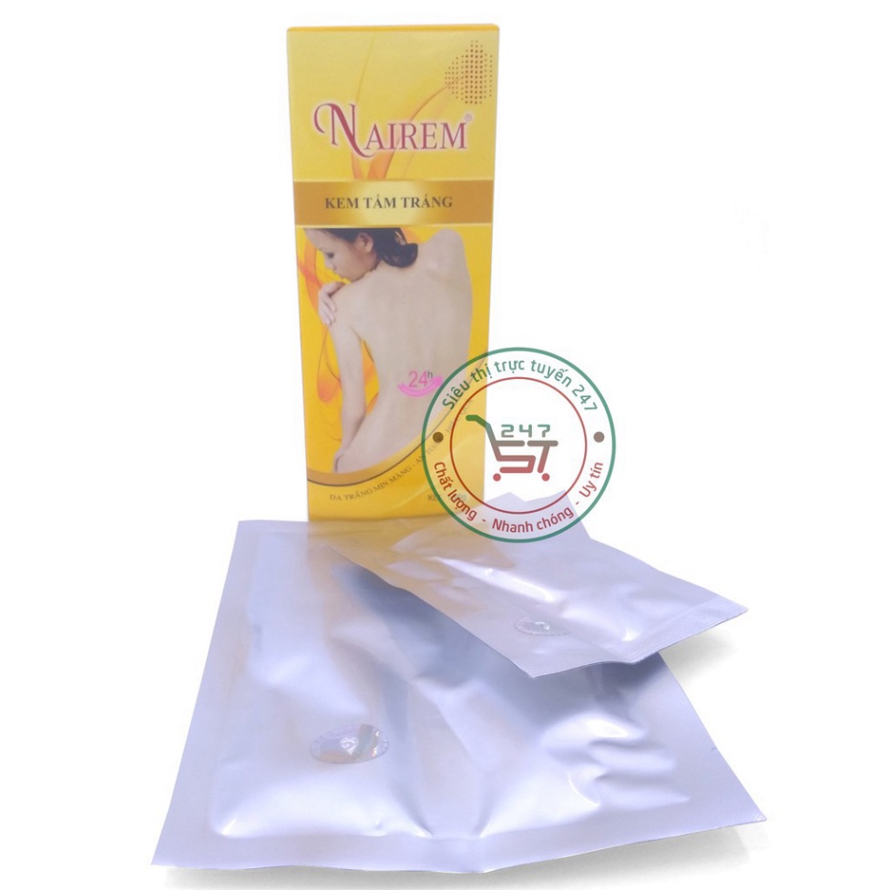 Kem body tắm Trắng toàn thân Trắng da mờ Đốm nâu Tàn nhang Collagen Nairem 150g (Vàng)