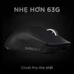 Chuột gaming không dây Logitech G Pro X Superlight - Siêu nhẹ, 5 nút lập trình, pin lâu — ảnh 4