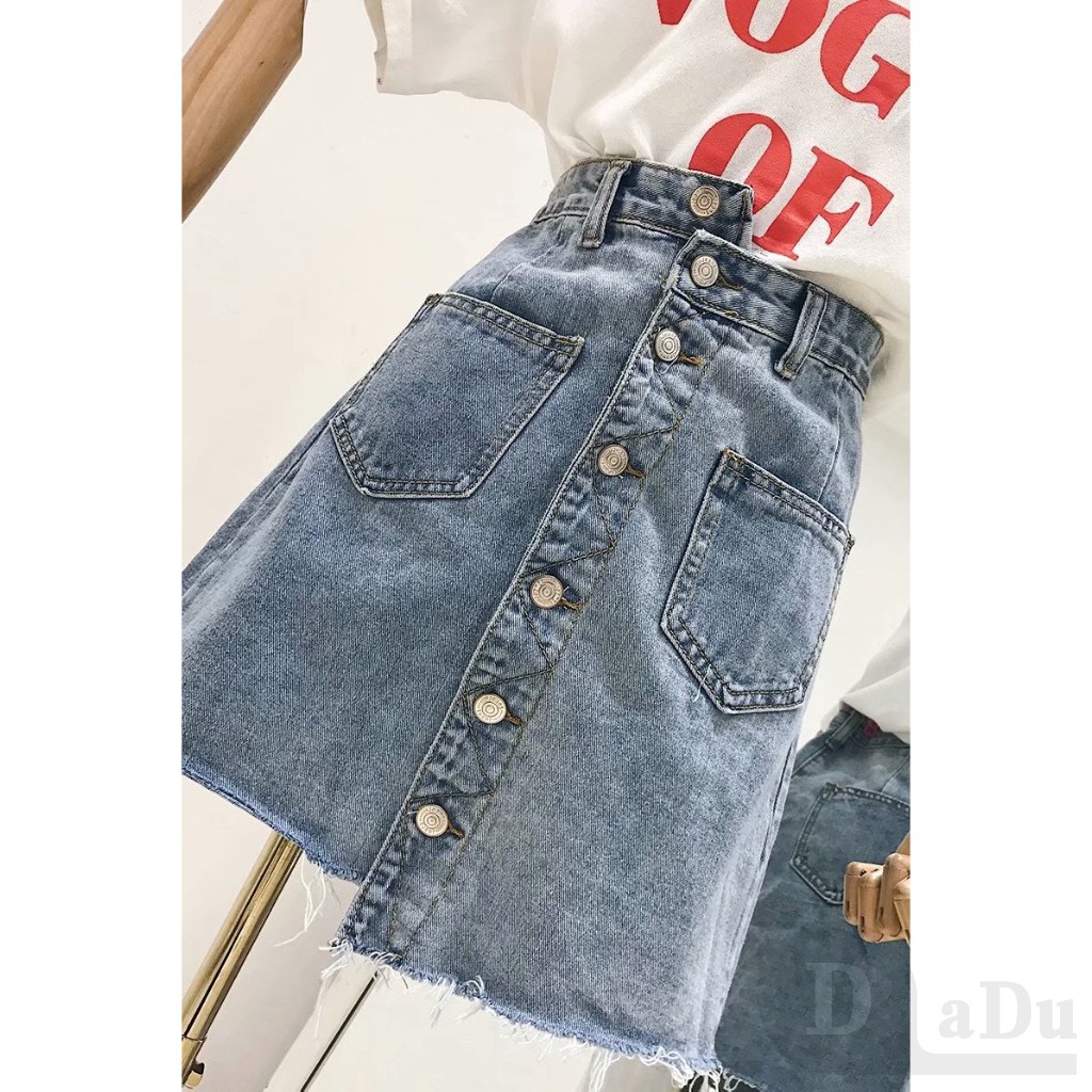 Ảnh Chân Váy Ngắn Dáng Chữ A Lưng Cao Chất Liệu Cotton Phong Cách Hàn Quốc Thời Trang Cho Nữ 2