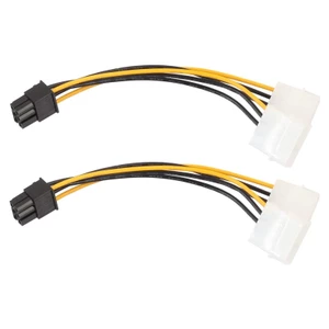 Niki 2 Thẻ Video Khai Thác PCI-E 6 Pin Sang Dual PCIe 4Pin Y-Splitter Cáp Nối Dài
