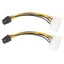 Niki 2 Thẻ Video Khai Thác PCI-E 6 Pin Sang Dual PCIe 4Pin Y-Splitter Cáp Nối Dài