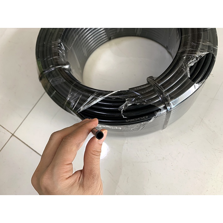 Cuộn 50 - 100 - 200m ống LDPE 8mm (6x8) nhựa nguyên sinh . Là loại ống  cứng dẻo, không phải PVC mềm