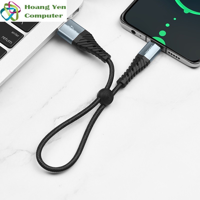 Cáp Sạc TYPE C Hoco X38 Dài 25CM Dây Dù Cho Android - BH 3 Tháng 1 đổi 1 (MÀU SẮC NGẪU NHIÊN) - Hoàng Yến Computer
