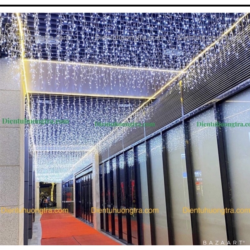 Đèn led rèm mành rủ 6m.0,6m Ngoài trời trắng 8 hiệu ứng | Shopee Việt Nam