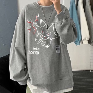 Áo Hoodie Tay Dài Cổ Tròn Dáng Rộng Dày Dặn Phong Cách Hàn Quốc Thời Trang Thu Đông Mới Cho Nam Và Nữ M-8Xl