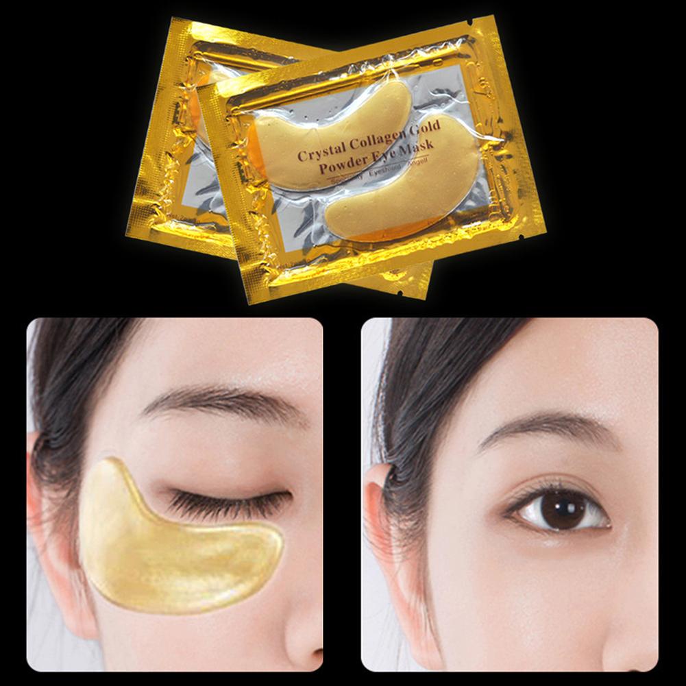Set 10 Mặt Nạ Mắt Collagen Pha Lê Vàng Chăm Sóc Da Chống Nếp Nhăn