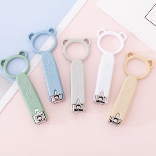 3 Bấm Móng Tay Đơn Sắc Móc Treo Hình Đầu Gấu Xinh - Thỏ Hồng VPP