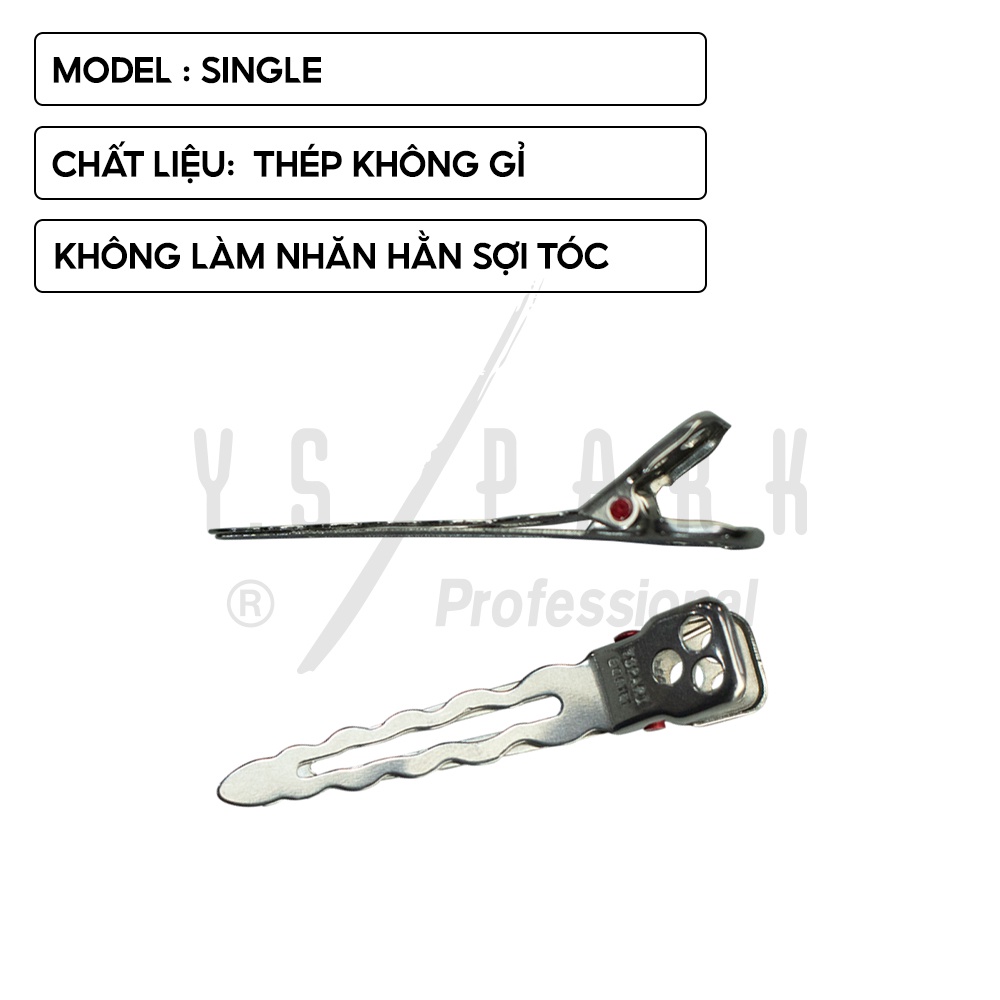 Ảnh Kẹp đơn giữ tóc YS PARK Single dạng sóng không tạo nếp chịu nhiệt cao cấp hàng chính hãng made in Japan 1