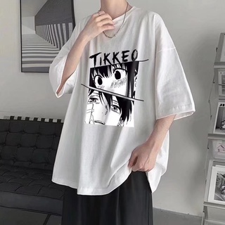 Nhật Bản Kawaii Catoon Áo Nam Nữ Y2k Cặp Đôi Áo Thun Hip Hop Dạo Phố Ngắn Tay Quá Khổ Unisex Anime Áo