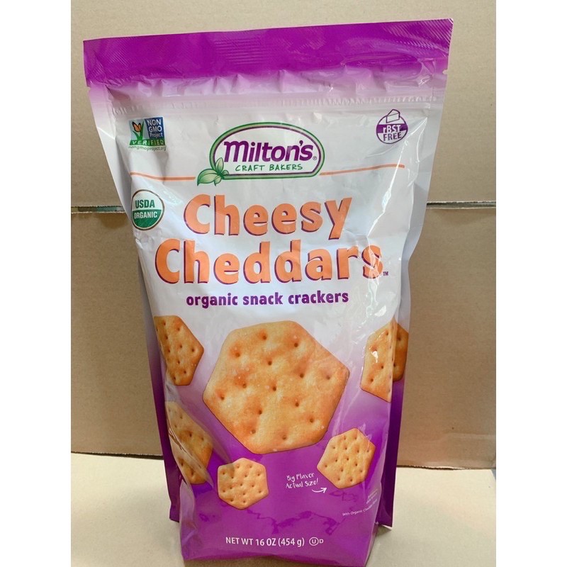Bánh Quy Milton's cheesy cheddars organic crackers 454gr Shopee Việt Nam