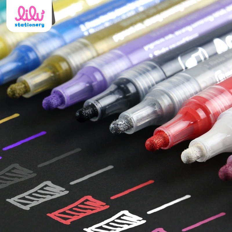 Bút Sơn Acrylic Painter  MO1000 Với 17 Màu.  Vẽ Trên Nhiều Chất Liệu : Giấy, Kính, Đá, Cao Su, Nhựa, Gỗ,...