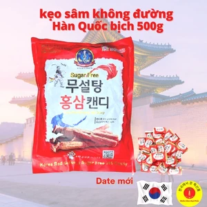 Kẹo Sâm Hàn Quốc Không Đường Ăn Kiêng Túi 500g Cao Cấp - Date mới