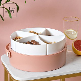 Hộp mứt Tết khay đựng bánh kẹo mứt hộp quà Tết 5 ngăn tiện dụng ngày Xuân KBK03
