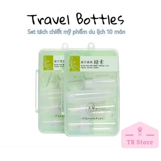 Bộ tách chiết mỹ phẩm du lịch 10 chi tiết Green Plus