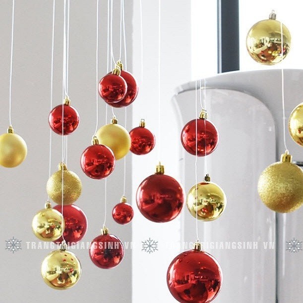 Bộ 10 quả châu trang trí noel 5cm - Trái châu noel siêu xinh ...