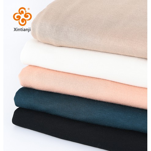 Vải thun dệt kim Viscose mềm, vải Tencel cao cấp, xương sườn, vải DIY cho áo thun, 0,5 mét A0466