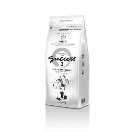 Cà Phê Hạt Mộc Trung Nguyên Legend Success 2 – Gói 1kg – Cà Phê Thể Chất Mạnh, Vị Cân Bằng