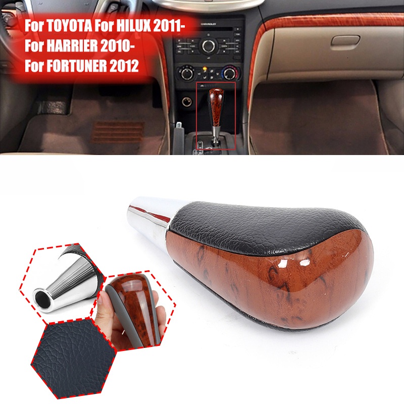 Tay Nắm Cần Số Họa Tiết Vân Gỗ Cho Xe Toyota Corolla Camry / Harrier Fortuner Crown Land Cruiser