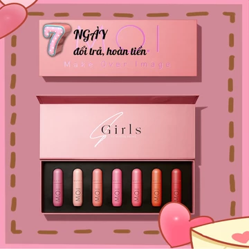 [CHÍNH HÃNG] HỘP 7 SON KEM LÌ S.GIRL M.O.I Cosmetics Hồ Ngọc Hà