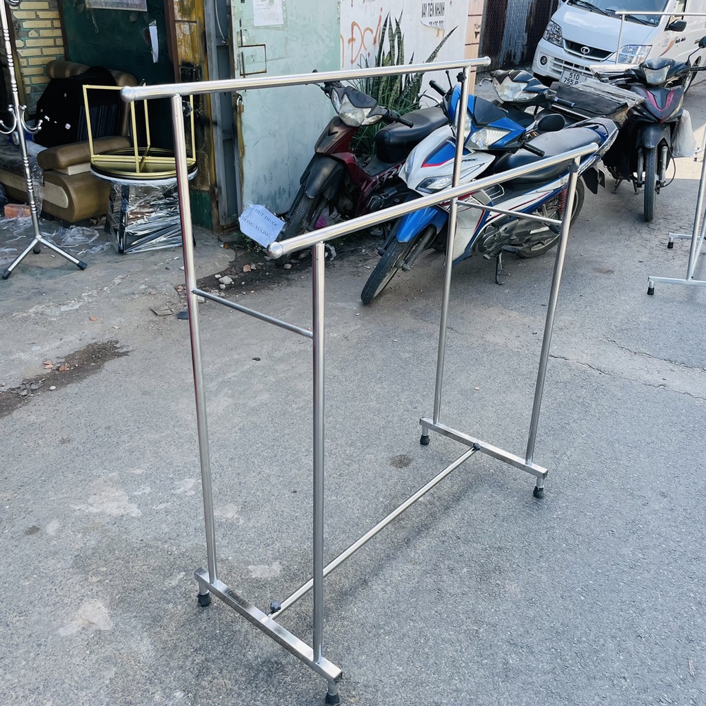 Sào Phơi Đồ Đôi 2 Tầng Inox Không Bánh Xe, Tháo Lắp Dễ Dàng | Shopee Việt  Nam