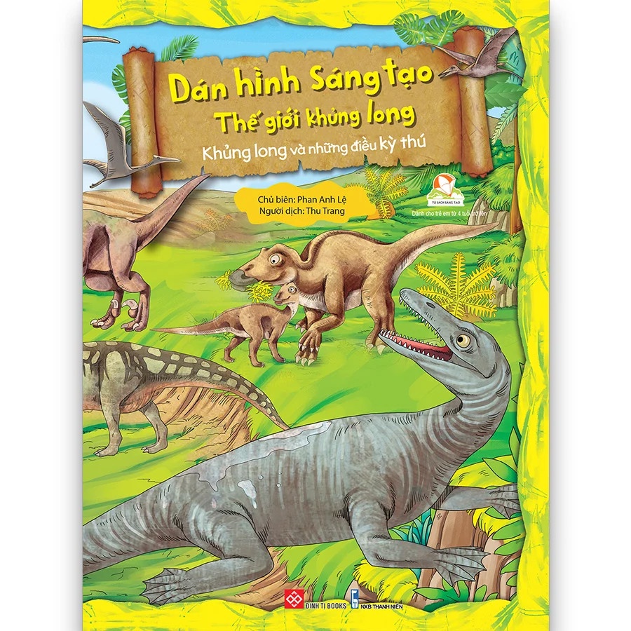 Ảnh SÁCH - Dán hình sáng tạo - Thế giới khủng long (4 cuốn) - có mã lẻ 3