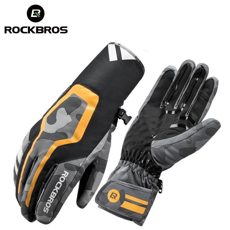 Găng tay đi xe đạp Rockbros - Màn hình cảm ứng chống nước chống gió