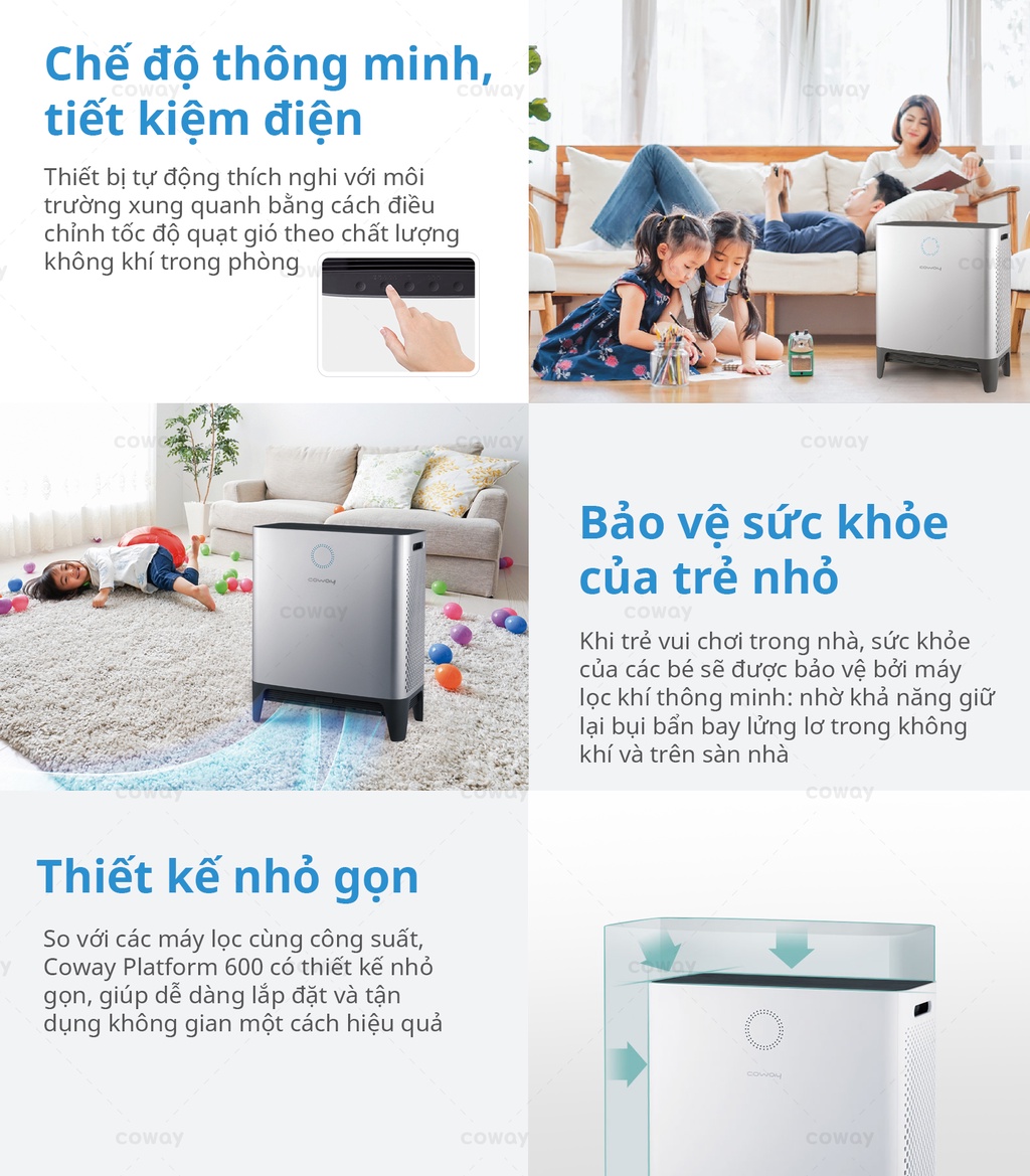 Máy lọc không khí Coway AP-2318D hút khí 3 hướng