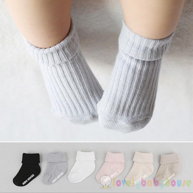 Vớ bông cotton mềm mại dành cho bé trai và bé gái mới sinh/ đang tập đi