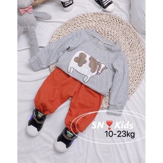 Bộ dài bé trai, bộ cotton dài tay bé trai, bộ chui đầu bé trai chất mát