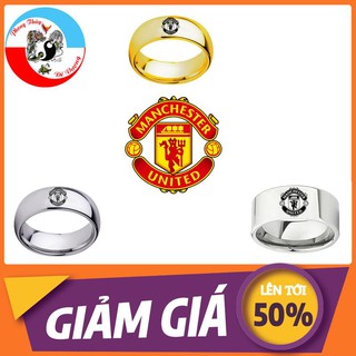 Nhẫn Trang Sức Nam Nữ Titan Không Gỉ Đẹp Ngầu  Logo ManU
