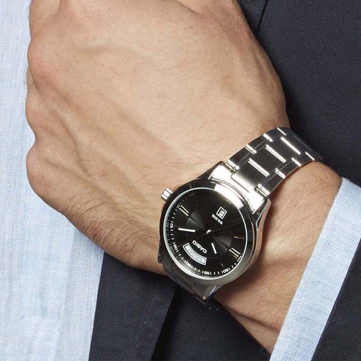 Ảnh Đồng Hồ Casio Nam Dây Kim Loại MTP-1381D-1AV Chính Hãng 2