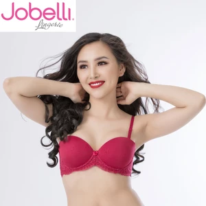Áo lót nữ trơn phối ren cúp ngang, mút vừa Jobelli A2384