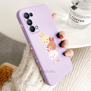 ốp lưng oppo reno 5 oppo reno 4 Ốp Điện Thoại TPU Silicone Hình Ba Chú Thỏ Đáng Yêu Kèm Dây Đeo Cho oppo reno 5 oppo reno 4