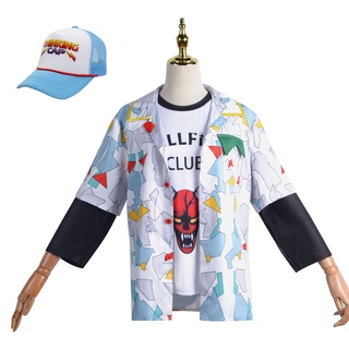 Áo sơ mi tay ngắn và áo thun bộ cosplay Hellfire Club từ Stranger Things S4 - PS2