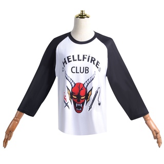 Áo sơ mi tay ngắn và áo thun bộ cosplay Hellfire Club từ Stranger Things S4 - PS2
