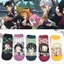GN Demon Slayer Agatsuma Zenitsu Anime hoạt hình tất thuyền cotton thoáng khí và mồ hôi bấc thời trang đa năng