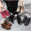 Thời trang mùa đông ấm áp dành cho nữ Faux Suede Lông lót ren đến mắt cá chân