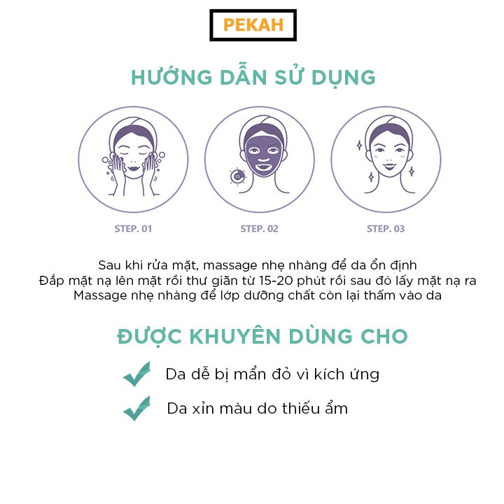 Ảnh Hộp Mặt Nạ 5 Miếng Giúp Dưỡng Da Và Thấm Sâu PEKAH Healing Night Clearing Mask Pack 25ml/5sheets 4