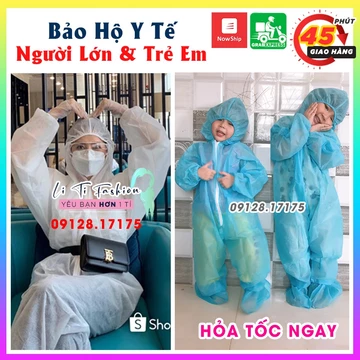 Đồ Bảo Hộ Y Tế 🌹KÈM QUÀ TẶNG🌹 Đồ bảo hộ y tế phòng dịch người lớn và trẻ em - Quần áo chống dịch màu xanh và trắng