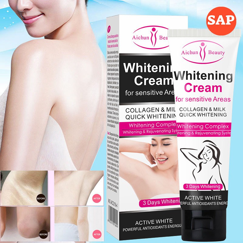 Kem Làm Trắng Nách, giảm thâm mông, Bikini, núm vú, dưỡng và tái tạo da Whitening Cream