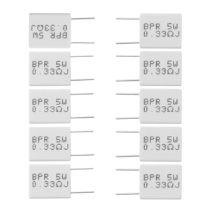Niki 10 chiếc 0 33R 5 cho W Điện trở xi măng 5% 0 33R 0 33Ohm Điện trở không cảm ứng BPR