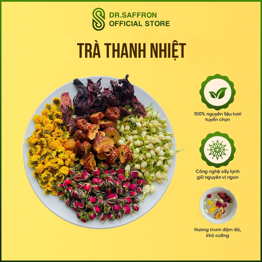 Ảnh Trà thanh nhiệt mát gan (Atiso, hoa cúc, hoa hồng, hoa nhài) - 10gr 1