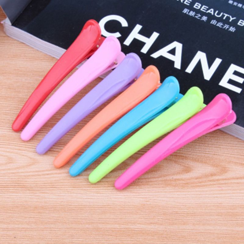 Fl 1 Kẹp Tóc Mỏ Vịt Để Tạo Kiểu Nhiều Màu Sắc Nhựa Neon Thạch Kẹo Màu Cá Sấu Kẹp Tóc Barrettes Cho Nữ Gi