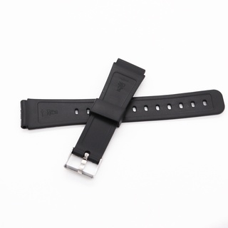 Dây Đeo Nhựa PU Màu Đen Thay Thế Cho Đồng Hồ Casio W800H SGW400H 18mm F91W / F84 / F105 / 108 / A158 / 168 / AE1200 / 1300