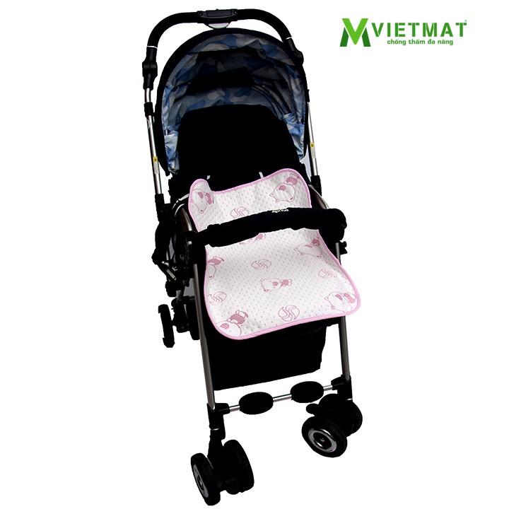 Ảnh Combo 2 tấm 40x50cm tấm lót chống thấm cho bé Vietmat lót mông, lót xe đẩy mềm êm, thoáng mát 3
