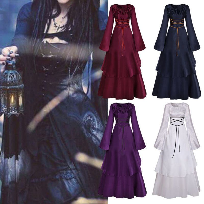 Đầm nữ cổ điển thời trung cổ Victoria Phục hưng Gothic Váy trang phục