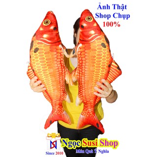 THÚ BÔNG CÁ CHÉP 3D SIÊU MỀM MỊN SIZE 60CM - GẤU BÔNG HÌNH CÁ CHÉP