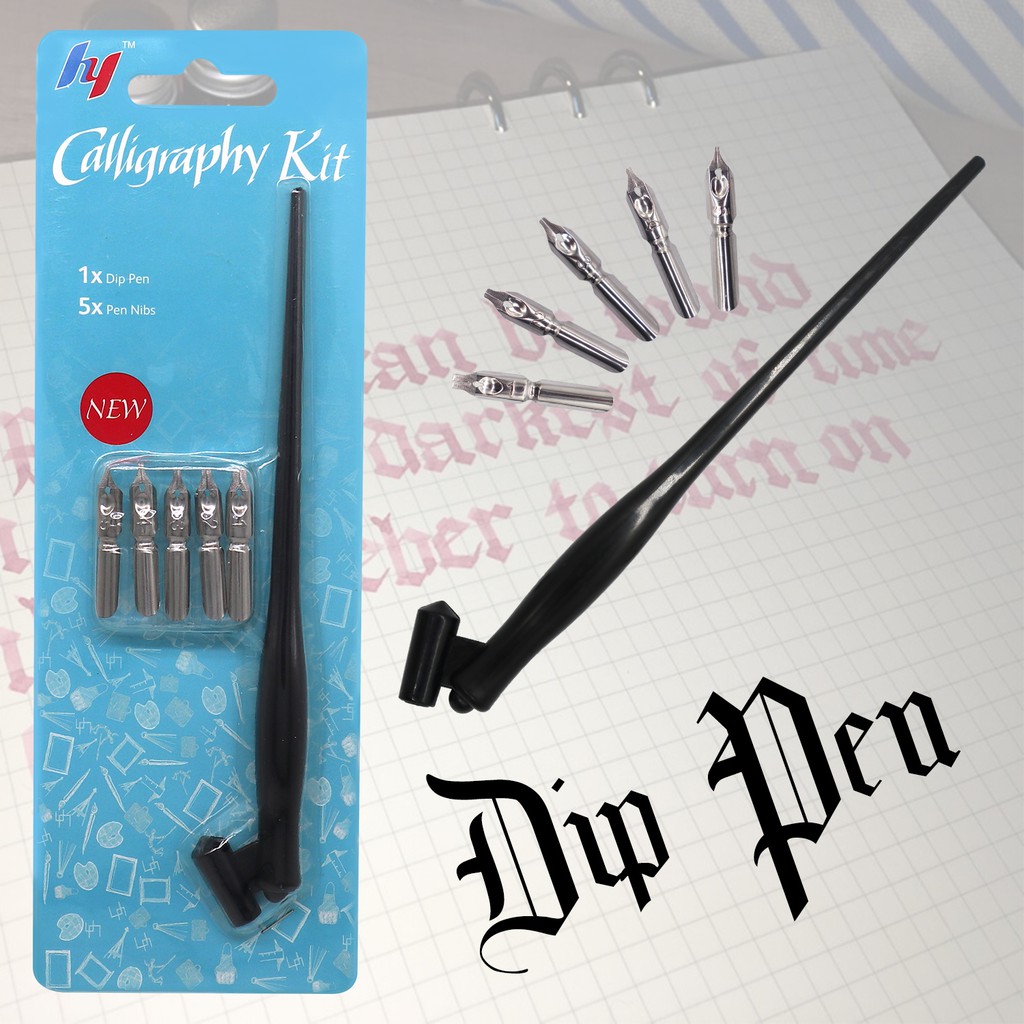Ảnh Bộ 5 ngòi bút + 1 tay cầm bút SeamiArt chuyên nghiệp tiện dụng cho viết chữ thư pháp 1