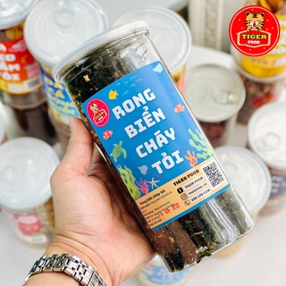 Rong biển cháy tỏi 💖TIGER FOOD💖 Hộp 180g rong biển cháy tỏi ăn liền Siêu Giòn -Siêu Ngon - đồ ăn vặt Sài Gòn