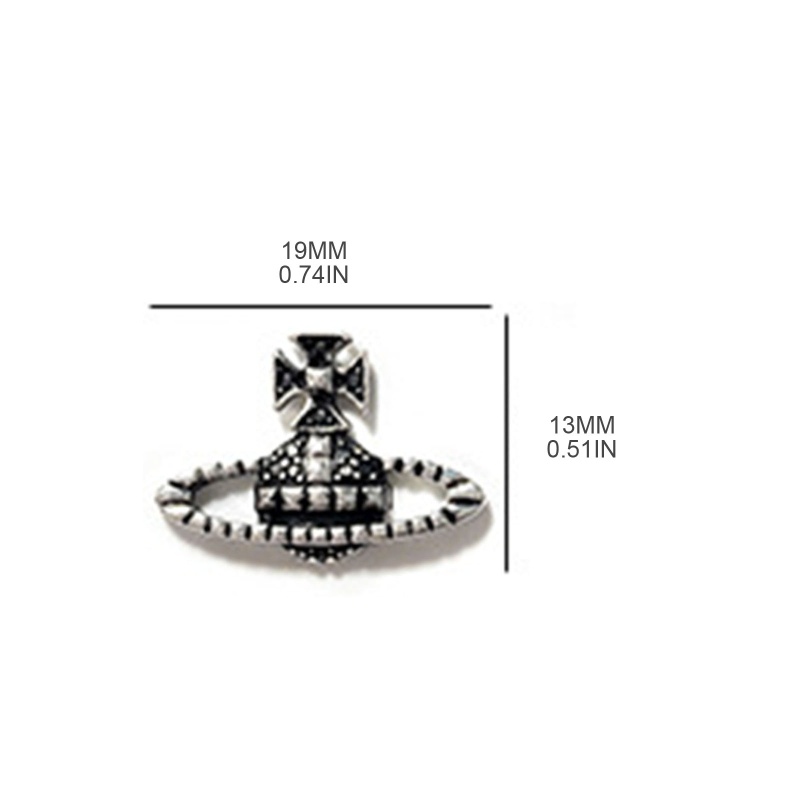 ⚝⚝Richh Set 10 Phụ Kiện Trang Trí Móng Tay Nghệ Thuật Hình Thánh Giá Phong Cách Gothic Charms